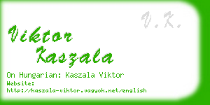 viktor kaszala business card